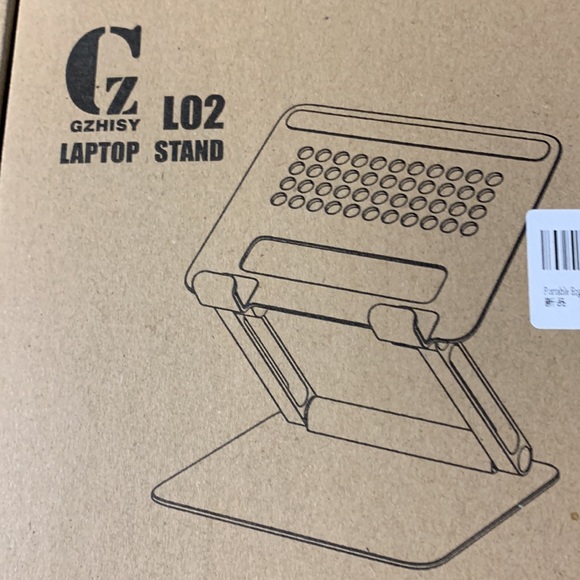 NIB Laptop Stand.  Gzhisy L02.  Silver. - Picture 2 of 6